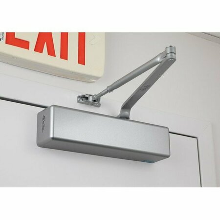 Global Door Controls Commercial Full Cover Door Closer in Aluminum with Adjustable Spring Tension - Sizes 2-6 TC612-AL